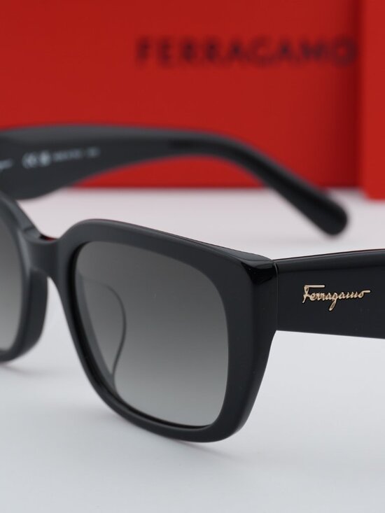 Salvatore Ferragamo SF1094SLB 001 Square Sunglasses - Black/Grey Gradient main image 9